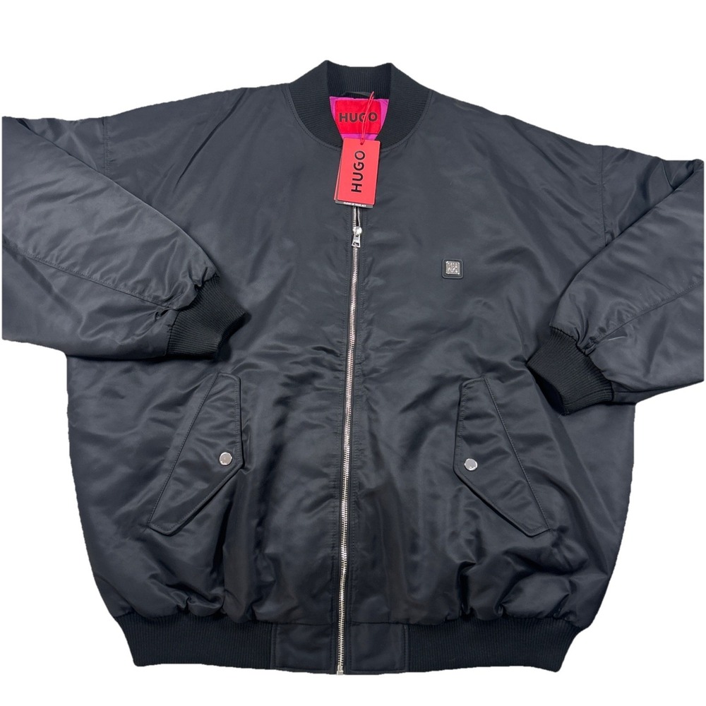 NWT Hugo Boss Flesiane Bomber LD41 WOMENS LARGE Black